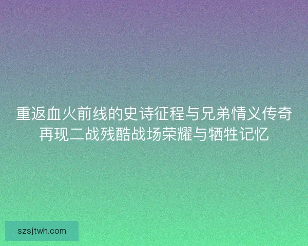 重返血火前线的史诗征程与兄弟情义传奇再现二战残酷战场荣耀与牺牲记忆